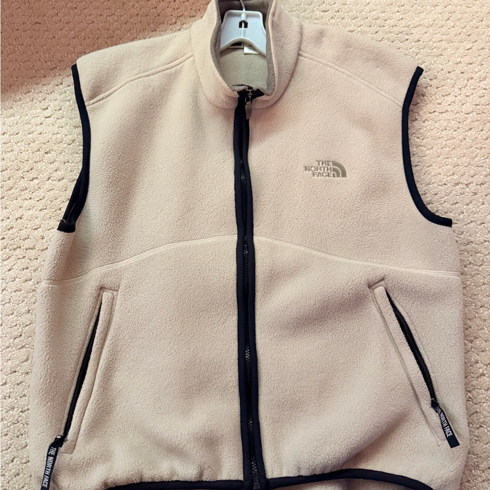 The North Face Cream Fleece Vest